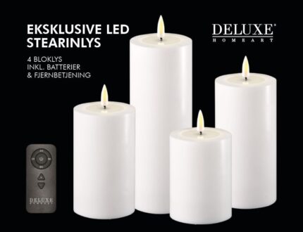 Giftbox Stumpenkerzen LED weiß – Produktansicht