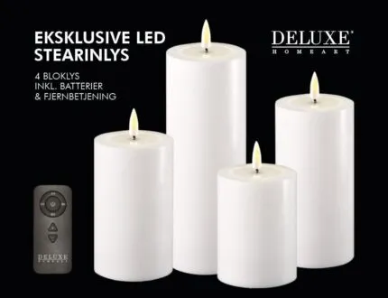 Giftbox Stumpenkerzen LED weiß – Produktansicht