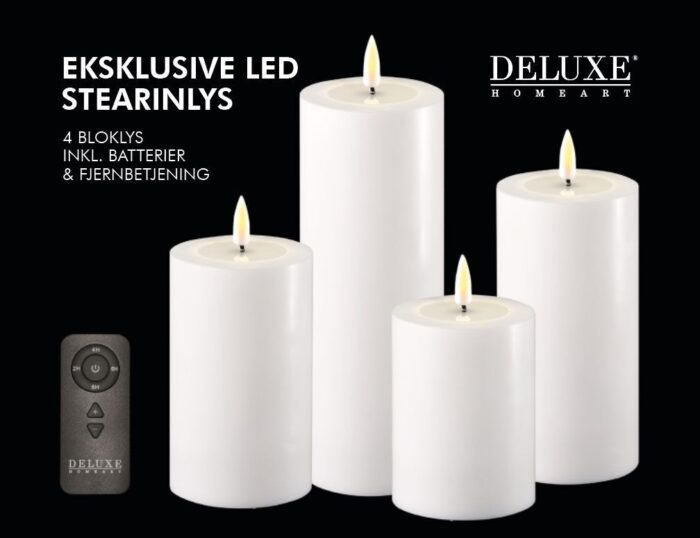 Giftbox Stumpenkerzen LED weiß – Produktansicht