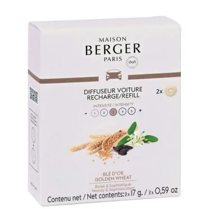 Verpackung der Maison Berger Paris Auto-Duft-Nachfüller mit zwei Nachfüllern