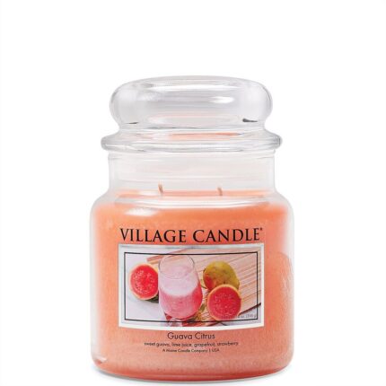 Rosa Village Candle Guava Citrus Kerze im Glas mit Deckel