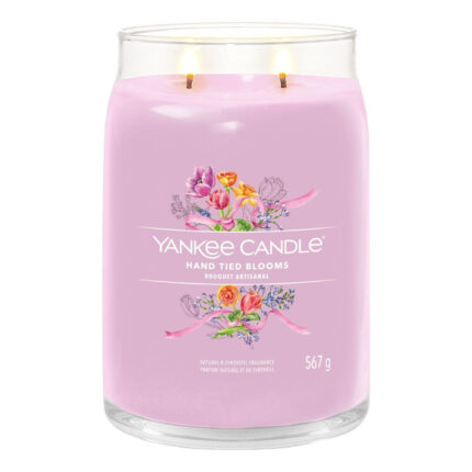 Yankee Candle Hand Tied Blooms Duftkerze mit zwei brennenden Dochten