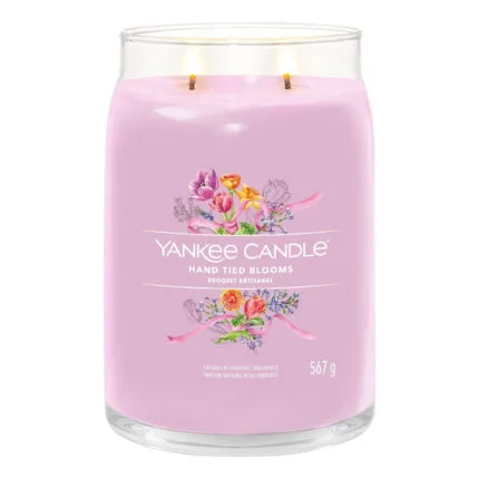 Yankee Candle Hand Tied Blooms Duftkerze mit zwei brennenden Dochten