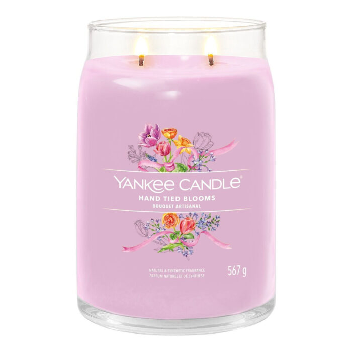 Yankee Candle Hand Tied Blooms Duftkerze mit zwei brennenden Dochten