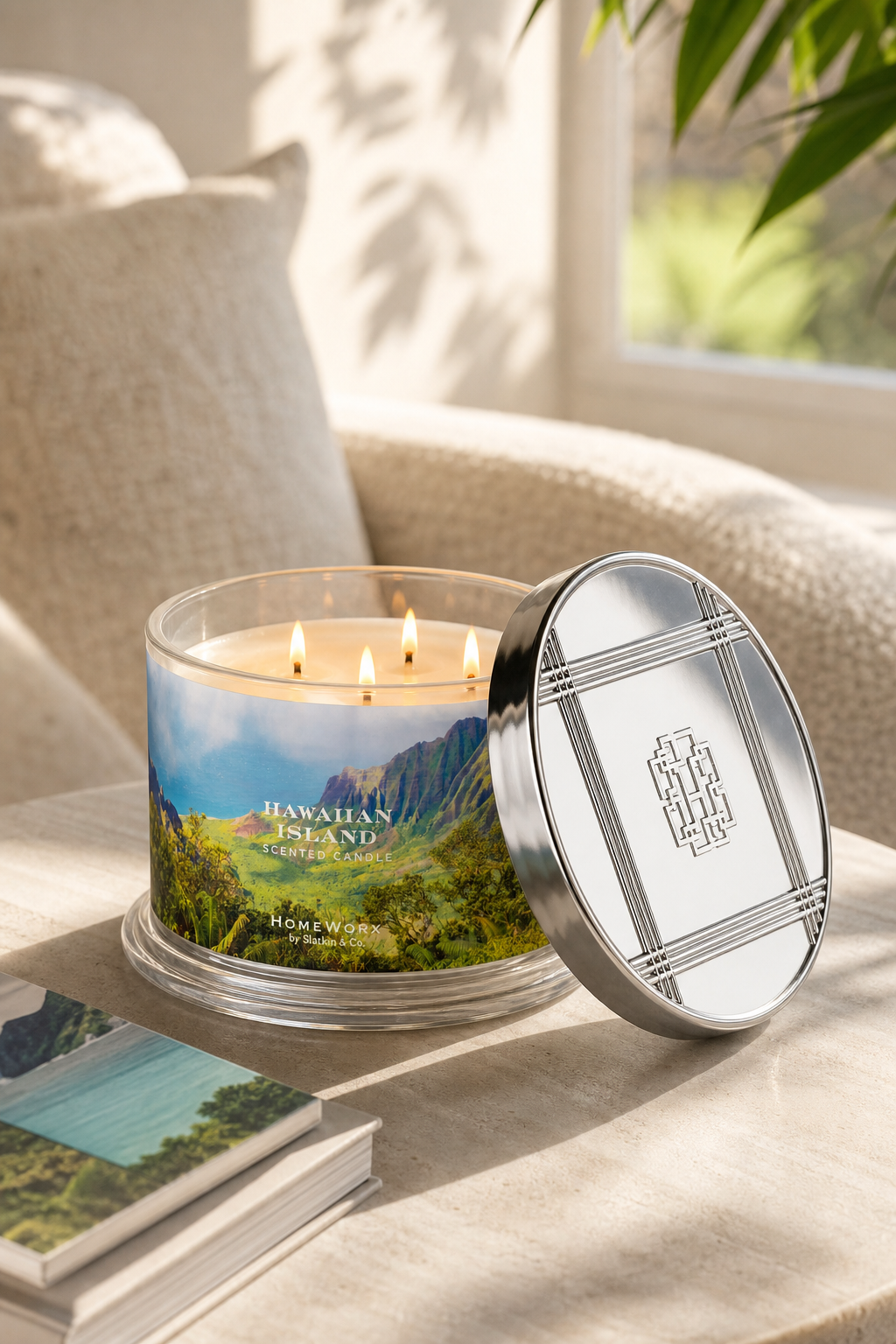 Hawaiian Island 510g (4-Docht) in einer stimmungsvollen Anwendungsszene
