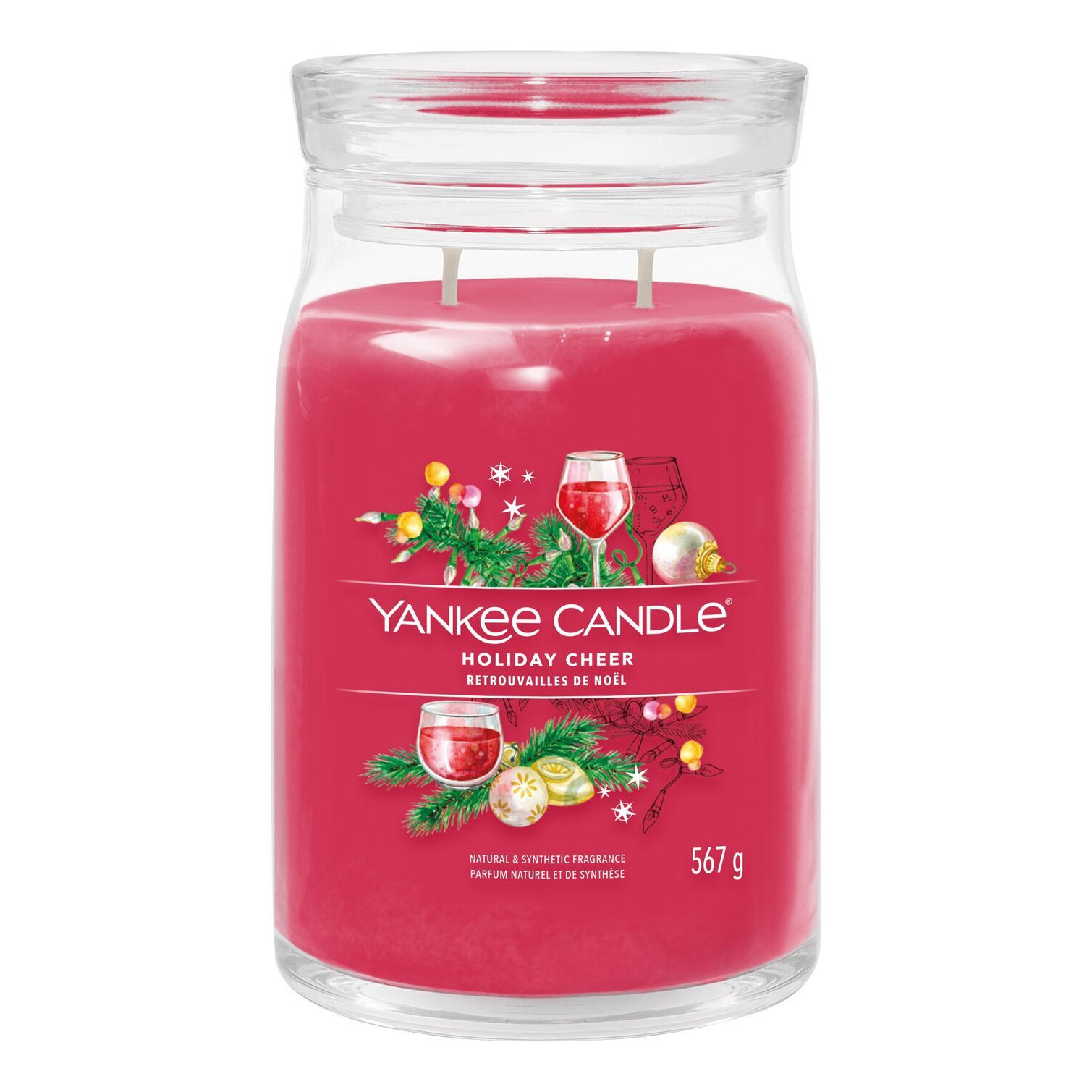 Holiday Cheer Kerze 567 g Rote Yankee Candle Holiday Cheer Kerze im Glas, 567 g
