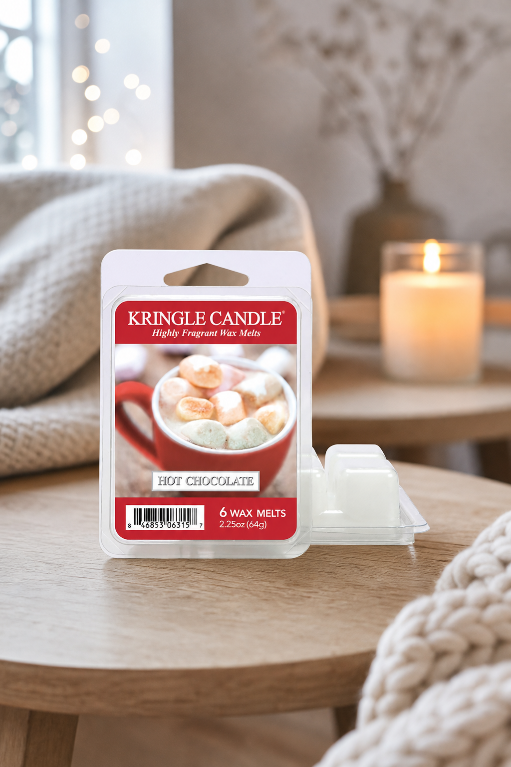Hot Chocolate Wax Melts 64g in einer stimmungsvollen Anwendungsszene