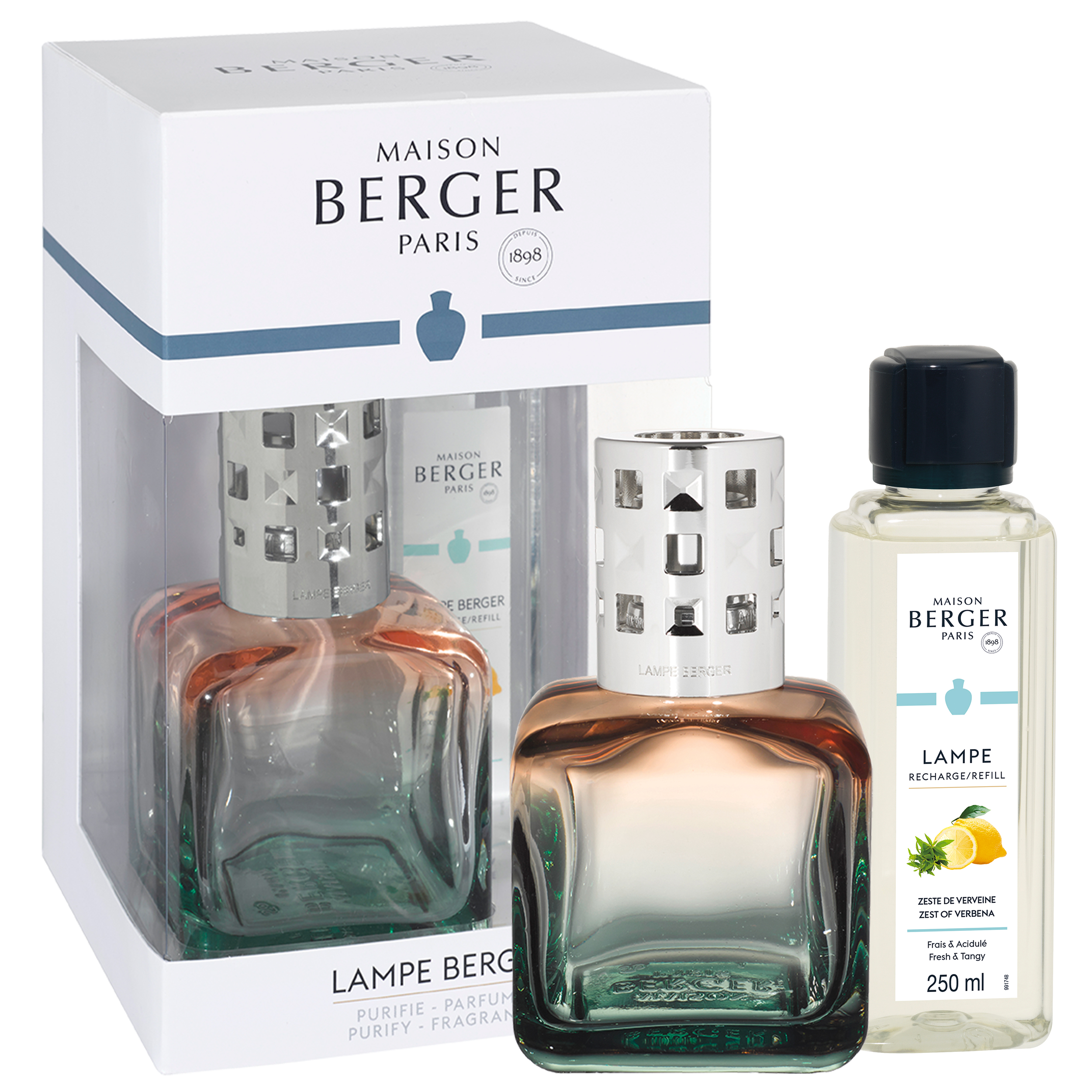 Lampe Berger Set mit Nachfüllflasche Lampe Berger Geschenkset mit Duftlampe, Verpackung und Nachfüllflasche