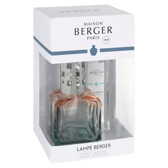 Lampe Berger Geschenkset in weißer Verpackung mit transparenter Vorderseite