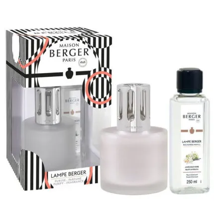 Maison Berger Set mit weißer Duftlampe und Nachfüllflasche
