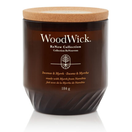 WoodWick ReNew Collection Incense & Myrrh Kerze mit Deckel