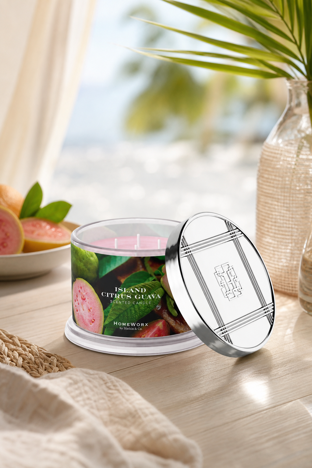 Island Citrus Guave 510g (4-Docht) in einer stimmungsvollen Anwendungsszene