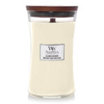 WoodWick Island Coconut Kerze im Glas mit Holzdeckel