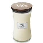WoodWick Island Coconut Kerze mit geschlossenem Holzdeckel