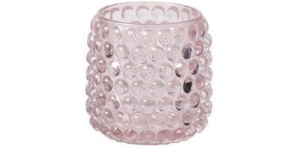 Jaquard Windlicht rosa – Produktansicht