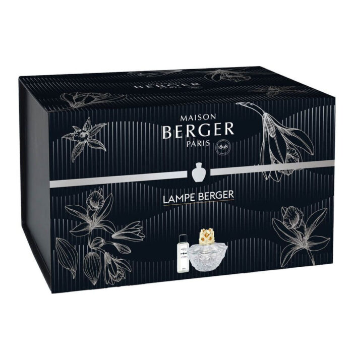 Maison Berger Paris Verpackung mit abgebildeter Lampe Berger und Nachfüllflasche