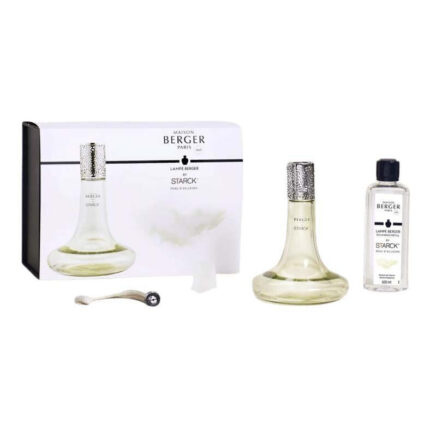 Lampe Berger Set mit Duftlampe, Nachfüllflasche, Verpackung und Zubehör