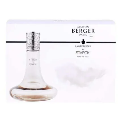 Verpackungsdetail mit Lampe Berger by Starck Peau de Soie