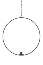 Kerzenhalter Ring zum Aufhängen M schwarz – Produktansicht