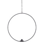 Kerzenhalter Ring zum Aufhängen M schwarz – Hauptansicht