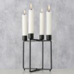 Kerzenleuchter Karos schwarz – Produktansicht