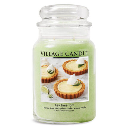 Village Candle Key Lime Tart Kerze im Glas mit Motiv von Limettentörtchen