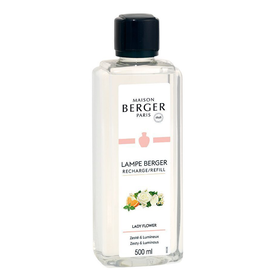 Lady Flower Lampe Berger Nachfüllung Lady Flower Lampe Berger Nachfüllflasche mit sichtbarem Etikett und 500 ml Inhalt