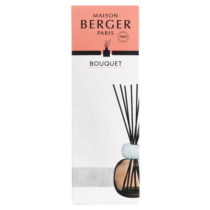 Seitenansicht der Maison Berger Paris Bouquet Verpackung mit Diffuserabbildung