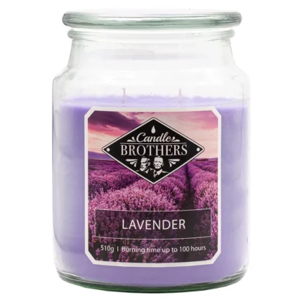 Lavender Duftkerze von Candle Brothers im Glas mit Deckel