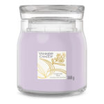 Yankee Candle Lavender Bliss Kerze im Glas mit Deckel und sichtbarem Etikett