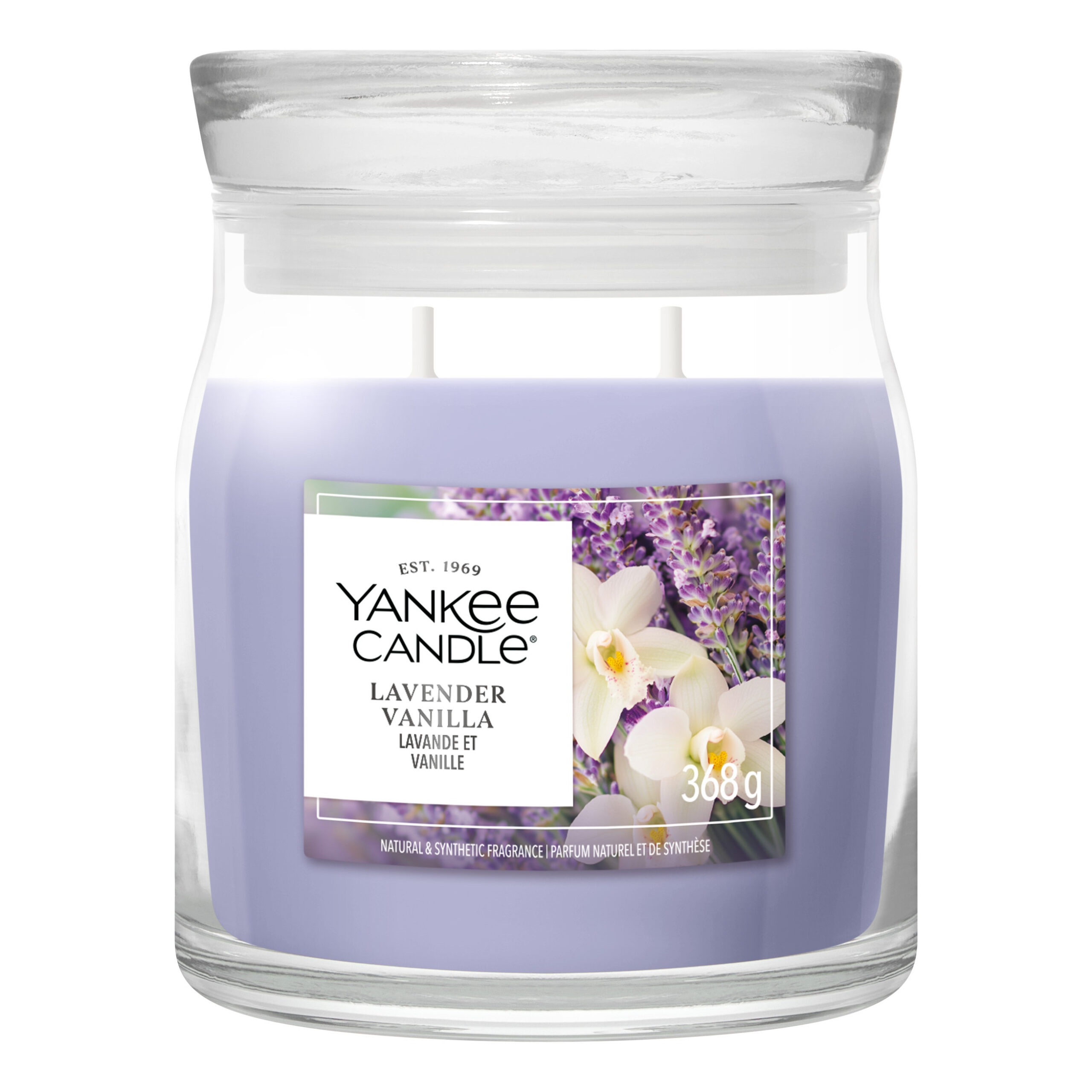 Yankee Candle Lavender Vanilla Yankee Candle Lavender Vanilla Kerze im Glas mit zwei Dochten und 368 g