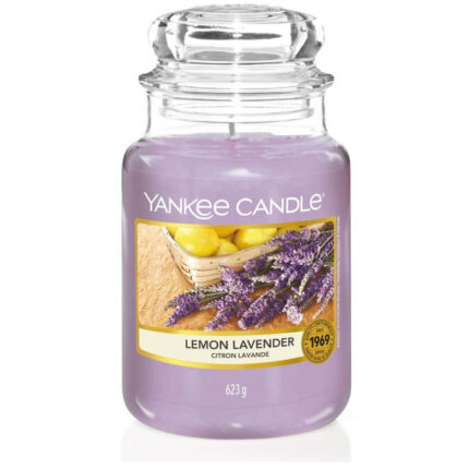 Yankee Candle Lemon Lavender Kerze im Glas mit Deckel