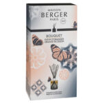 Frontansicht der Verpackung für Bouquet-Diffuser mit Blumen- und Schmetterlingsmotiven