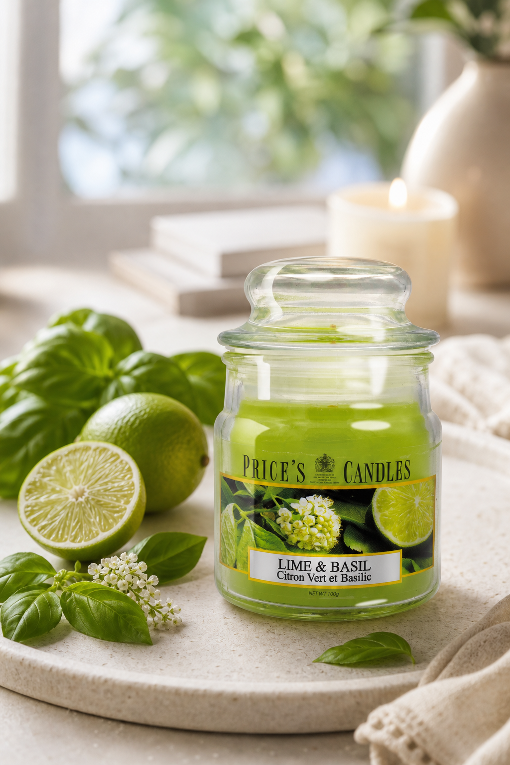 Lime & Basil 100g in einer stimmungsvollen Anwendungsszene