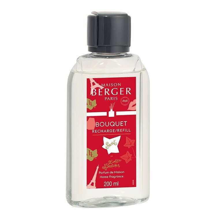 Sweet Bouquet Nachfüller 200 ml Maison Berger Sweet Nachfüllflasche mit rotem Etikett und 200-ml-Aufdruck