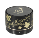 Schwarzer Duftdiffuser mit goldener Aufschrift Lolita Lempicka und Schmetterlingsmotiven