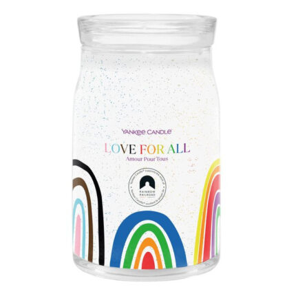 Yankee Candle Love For All Kerzenglas mit buntem Regenbogenmotiv