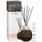 Maison Berger Diffuser mit Duftstäbchen, Nachfüllflasche und Produktverpackung