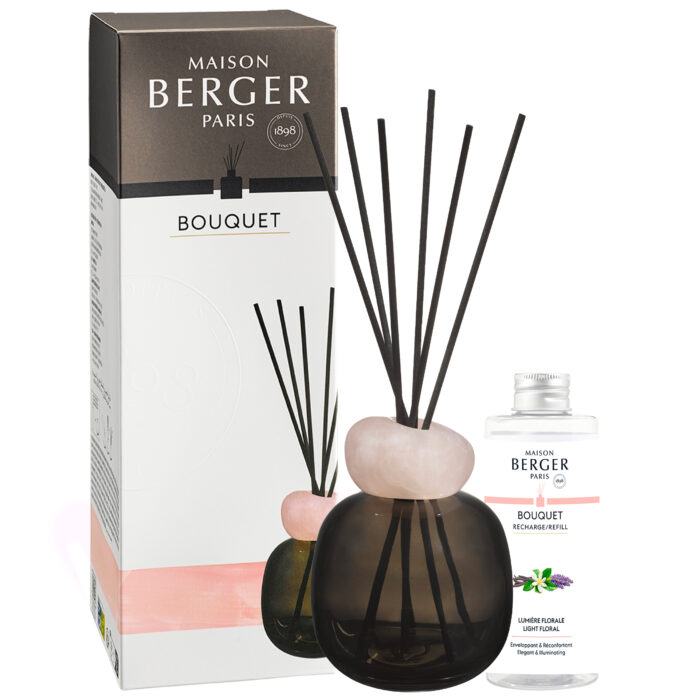 Maison Berger Diffuser mit Duftstäbchen, Nachfüllflasche und Verpackung