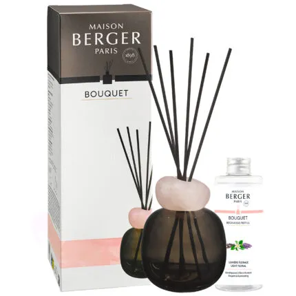 Maison Berger Diffuser mit Duftstäbchen, Nachfüllflasche und Verpackung