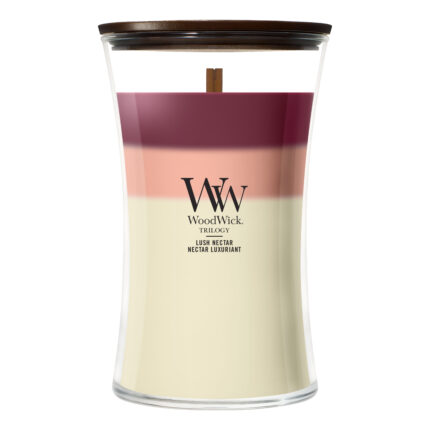 WoodWick Trilogy Lush Nectar Kerze im Glas mit Deckel