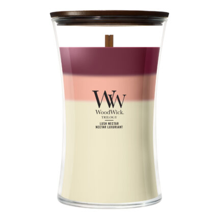 WoodWick Trilogy Lush Nectar Kerze im Glas mit Deckel