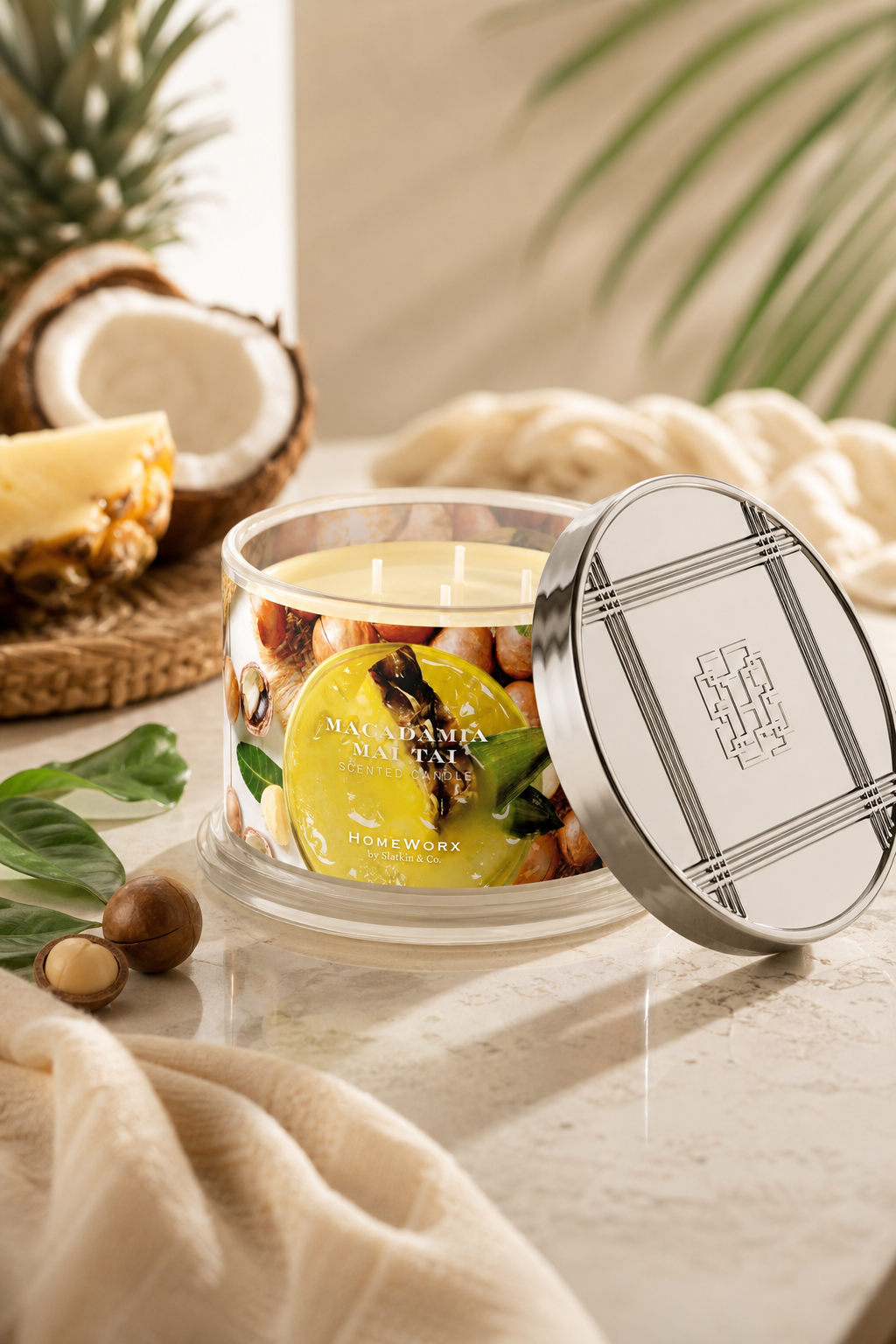 Macadamia Mai Tai 510g (4-Docht) in einer stimmungsvollen Anwendungsszene
