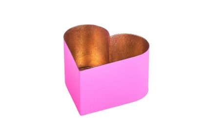 Madras Windlicht M Herz pink/gold – Produktansicht