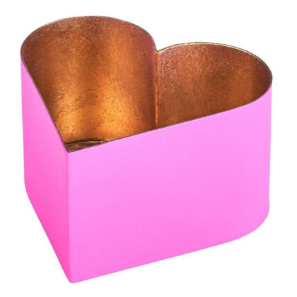 Madras Windlicht M Herz pink/gold – Hauptansicht