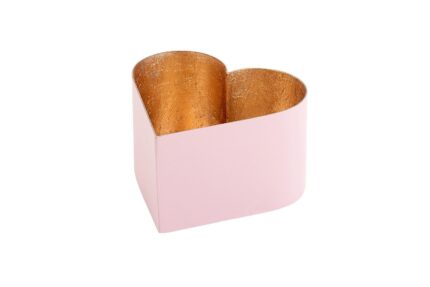 Madras Windlicht M Herz rosa/gold – Produktansicht