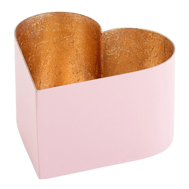 Produktbild Madras Windlicht M Herz rosa/gold – Hauptansicht