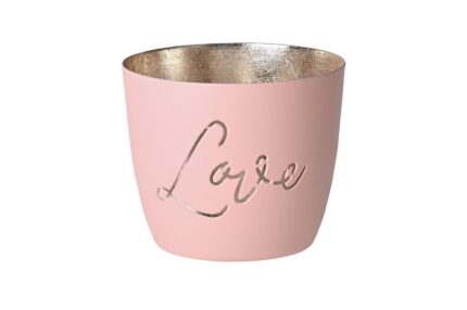 Madras Windlicht M Love blush/gold – Produktansicht