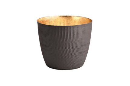 Madras Windlicht M Struktur schwarz – Produktansicht