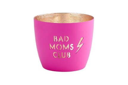 Madras Windlicht M Bad moms club neonpink/gold – Produktansicht